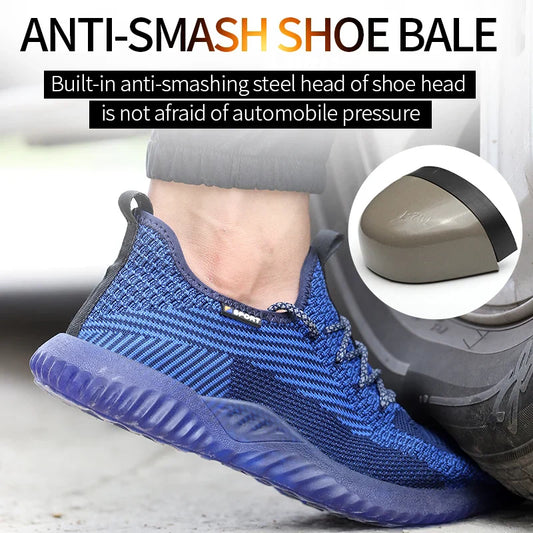 SUADEX Indestructible Steel Toe Shoes Comfortable Lightweight Work Safety Sneakers
