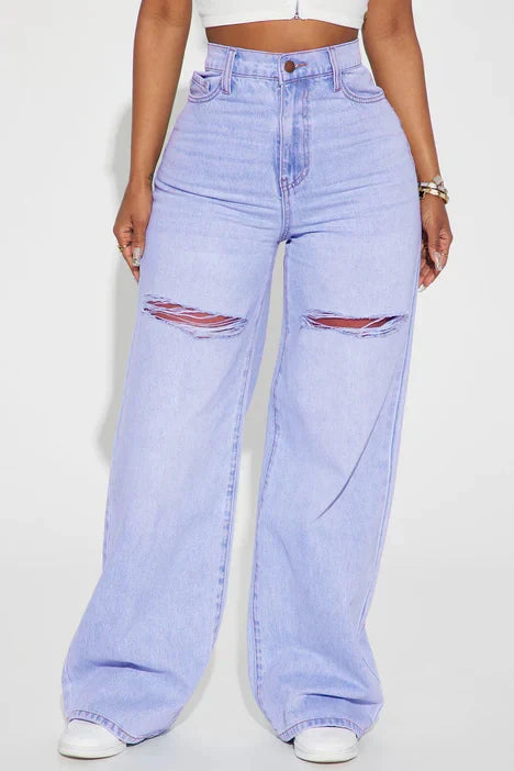 Washed Wide Leg Jeans