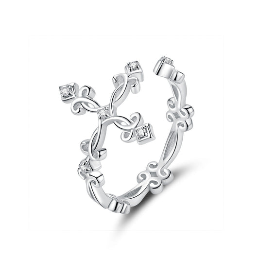 S925 Sterling Silver 0.4cm Width Pavé Setting CZ Ring