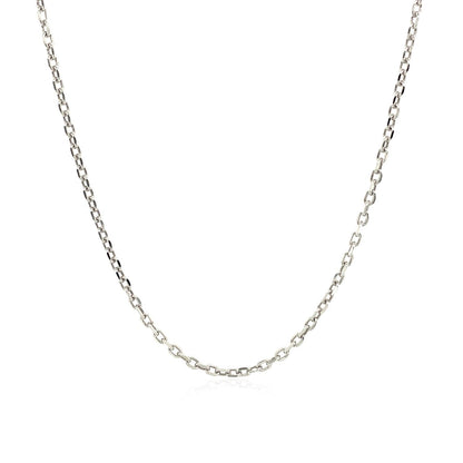 Sterling Silver Rhodium Plated Cable Chain 1.5mm