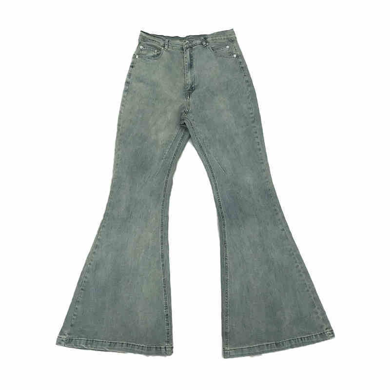 Crumpled Cat Beard Stacked Horn Mopping Jeans