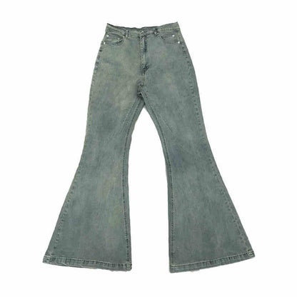 Crumpled Cat Beard Stacked Horn Mopping Jeans