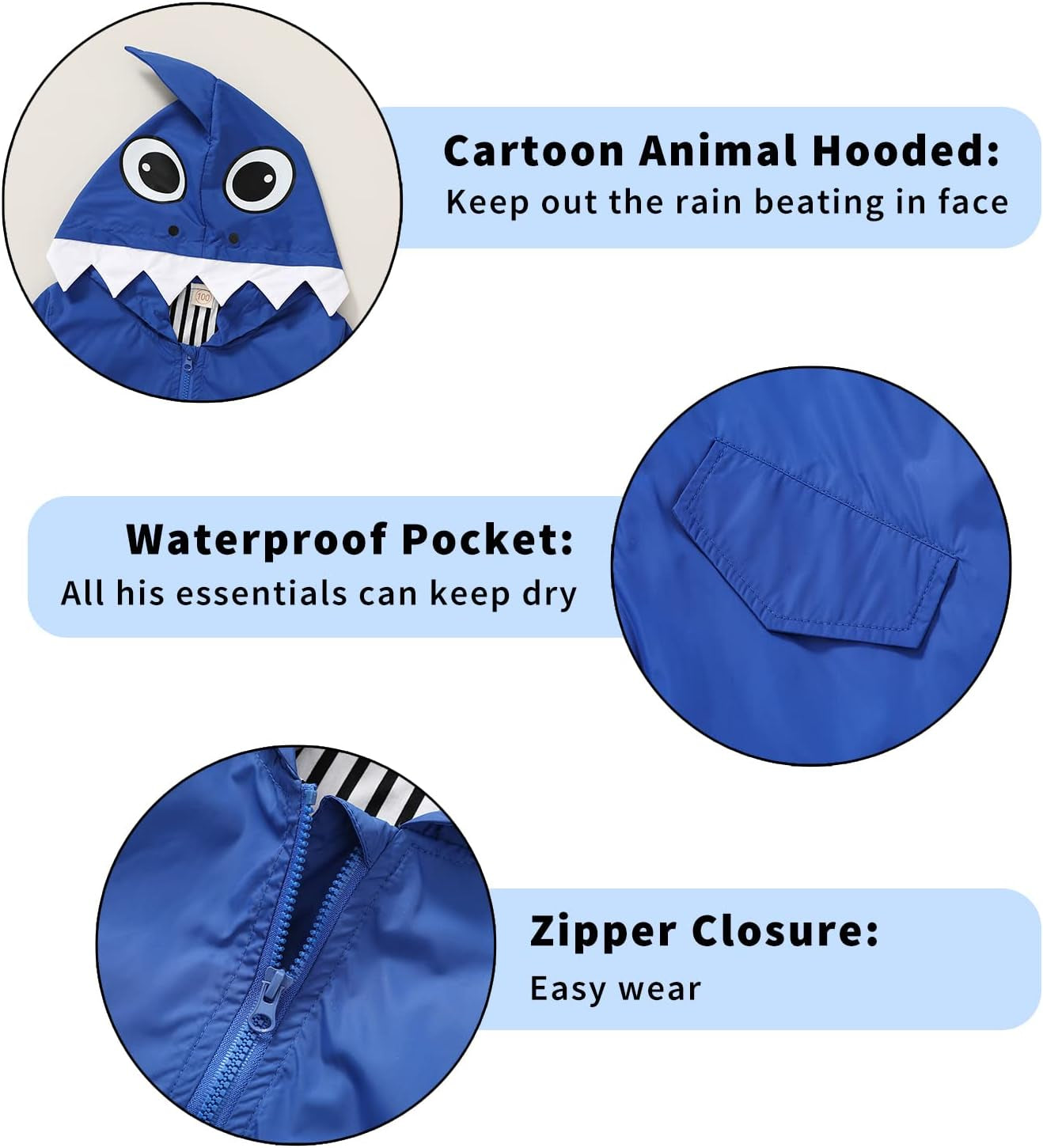 Toddler Baby Boy Girl Duck Raincoat Cute Cartoon Hoodie Zipper Coat Outfit