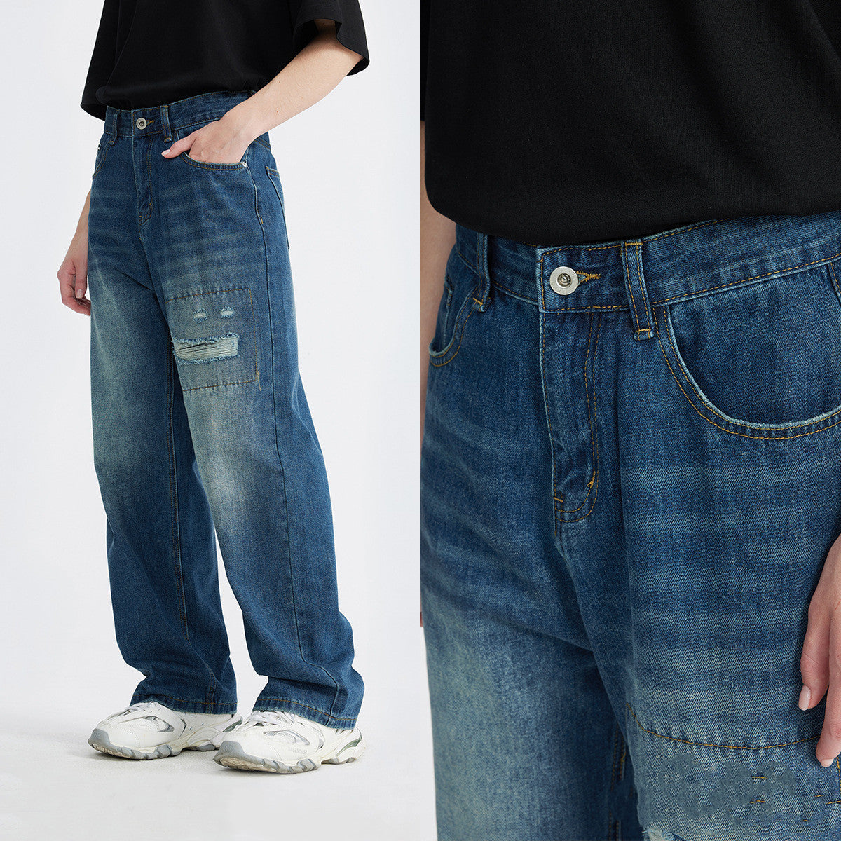Fashion Loose Cool Vintage Jeans For Men