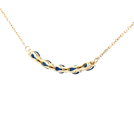 Sapphire Diamond Fashion Pendants 10KT Yellow Gold