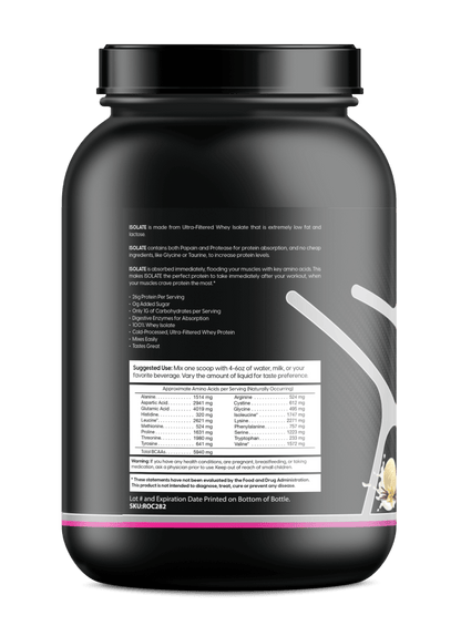 Whey Isolate Protein – Vanilla 2LB