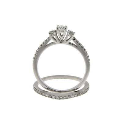 .45ct Diamond Engagement Ring Set 14KT White Gold