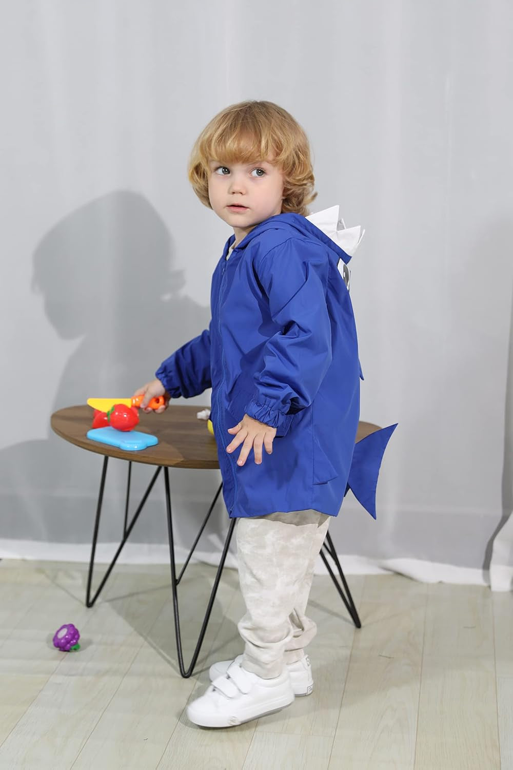 Toddler Baby Boy Girl Duck Raincoat Cute Cartoon Hoodie Zipper Coat Outfit