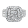 14KT White Gold Round and Princess Diamond Ring (2 1/4 cttw, H-I Color, SI1-SI2 Clarity)