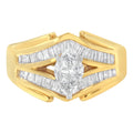 14KT Two-Toned Gold Diamond Cocktail Ring (1 cttw, H-I Color, SI1-SI2 Clarity)