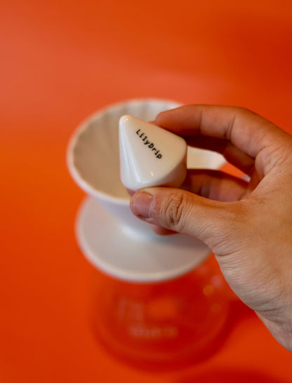 LilyDrip – Ceramic Pour-Over Specialty Coffee Accessory, Fits Pour-Over Cone Drippers
