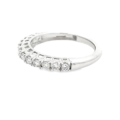 .50ct Diamond Wedding Band Ring 14KT White Gold