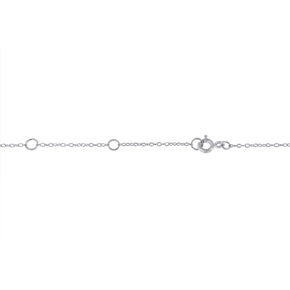 Sterling Silver Treated Diamond By Yard Necklace (3/4 cttw, Blue Color, I2-I3 Clarity)