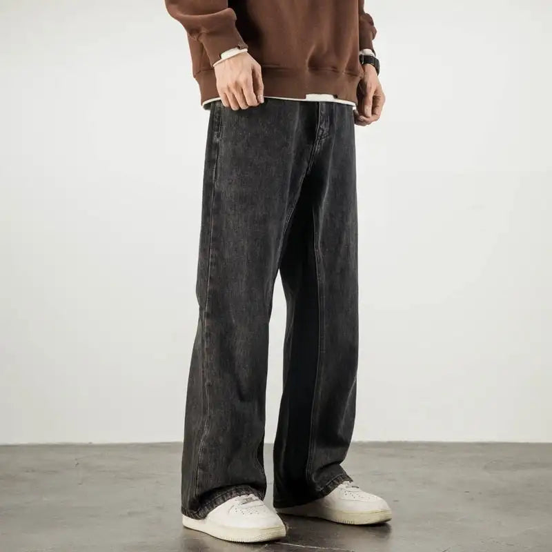 Weila Straight Loose American High Street Vibe Fashion Brand Casual Jeans