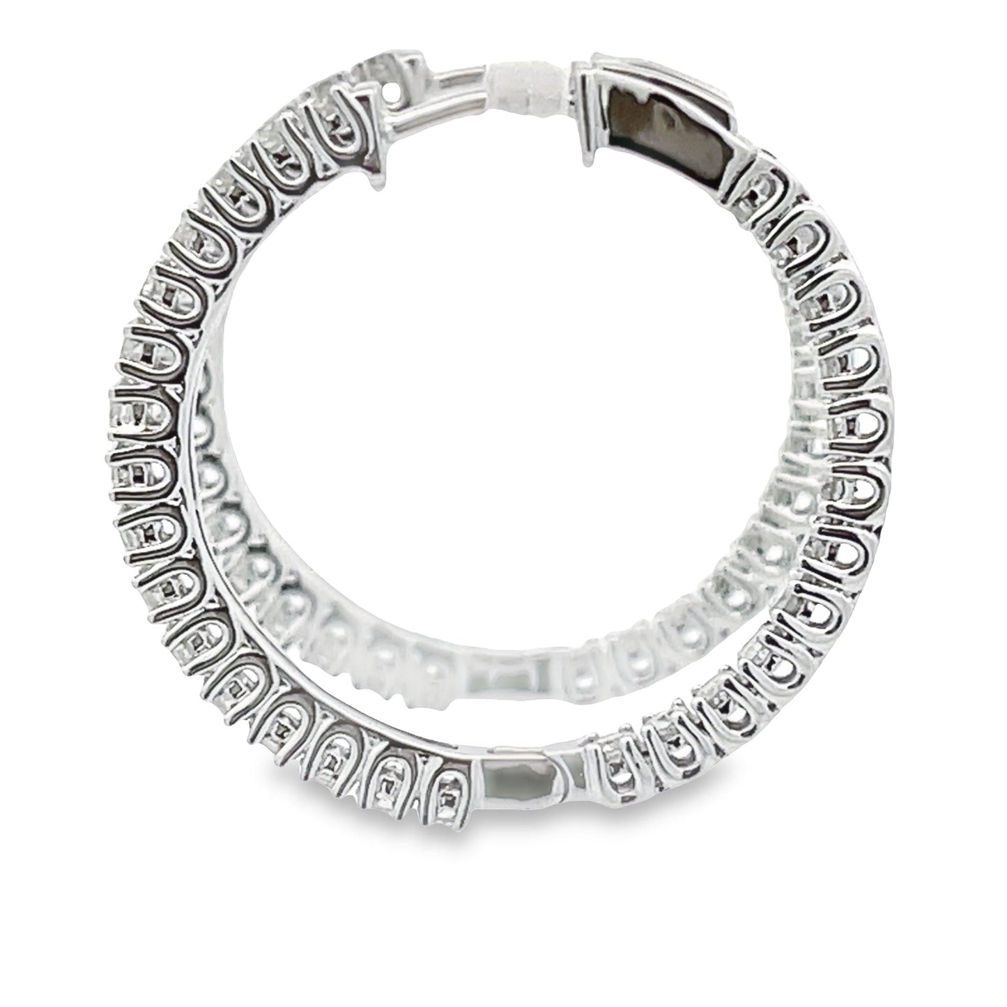 1.53ct Diamond Hoop Earrings 10KT White Gold
