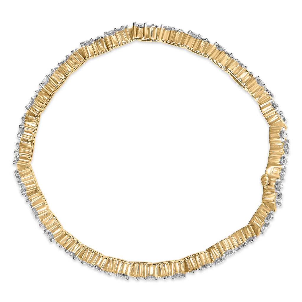 14K Yellow Gold Round-Cut Diamond Bracelet (4.00 cttw, H-I Color, I1-I2 Clarity)