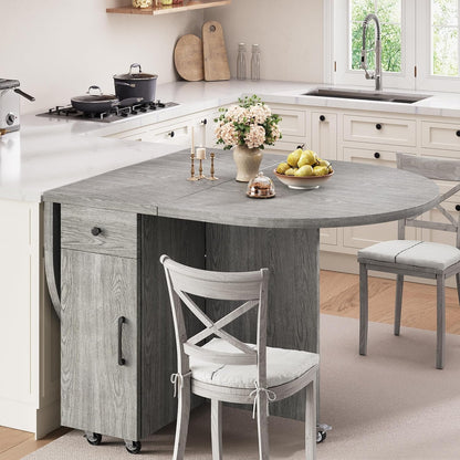Grey Multipurpose Collapsible Dining Table For Four