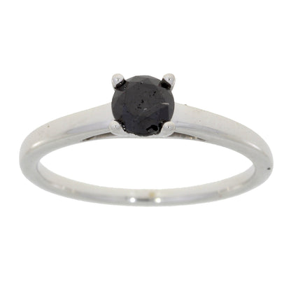 .50ct Black Diamond Eng Only Sterling Silver