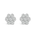 14KT White Gold 1 cttw Diamond Composite Stud Earrings (I-J, SI2-I1)