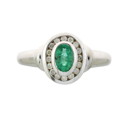 .60ct Emerald Diamond Ring 10KT White Gold