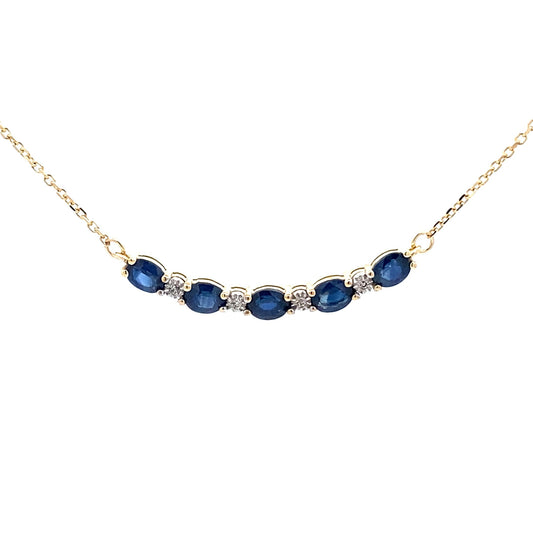 Sapphire Diamond Fashion Pendants 10KT Yellow Gold