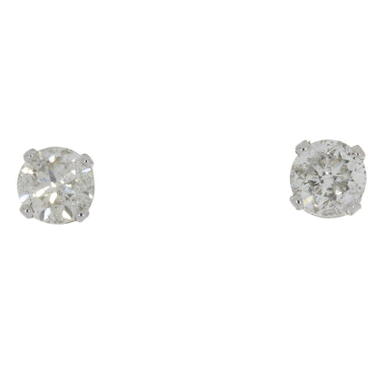 .75ct Diamond Stud Earrings 14KT White Gold