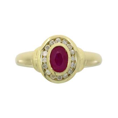 .70ct Ruby Diamond Ring 10KT Yellow Gold