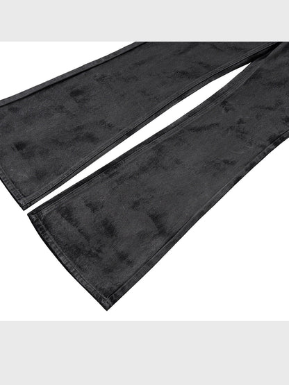 Men's Wide Leg Black Trousers Skinny Jeans