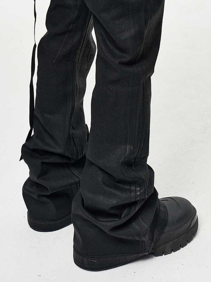 High Street RO Wind Coating Brush Glue Slightly Flared Mop Jeans