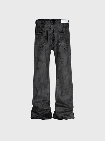 Men's Wide Leg Black Trousers Skinny Jeans