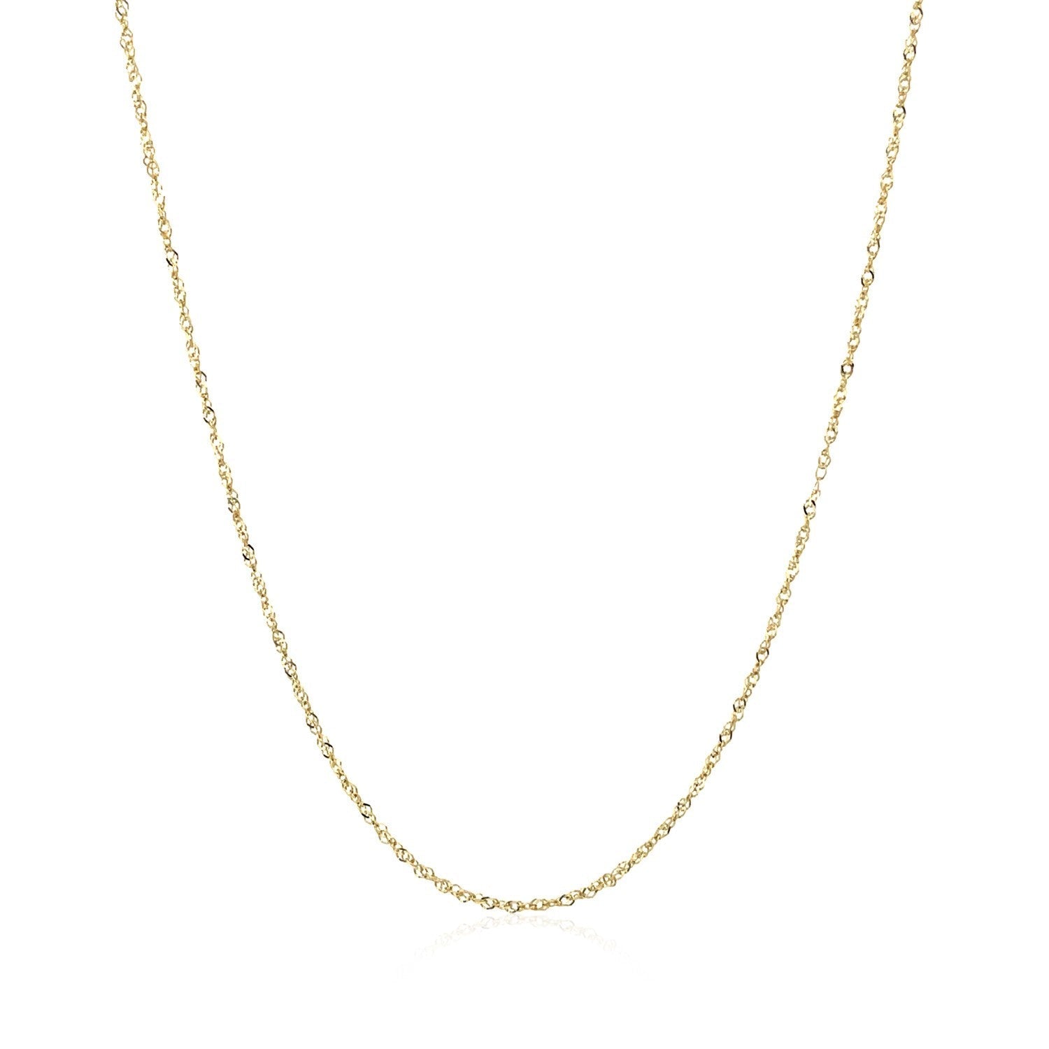14k Yellow Gold Singapore Chain 0.8mm