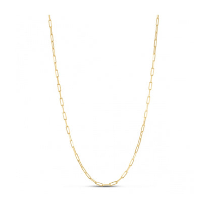 Sterling Silver Gold Plated Paperclip Chain (2.50 mm)