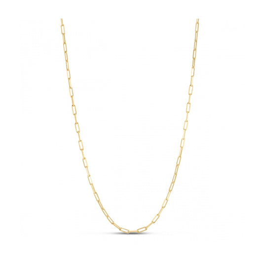 Sterling Silver Gold Plated Paperclip Chain (2.50 mm)
