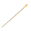 14k Yellow Gold Round Pave Franco Chain (2.30 mm)