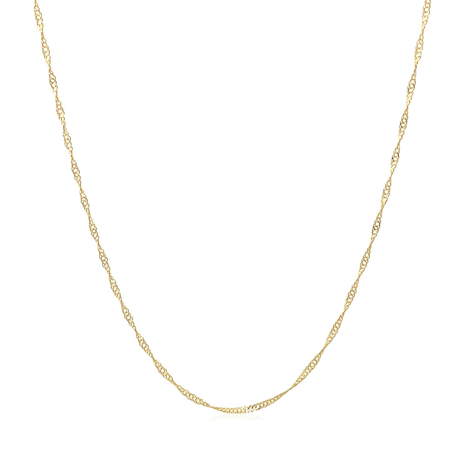 14k Yellow Gold Singapore Chain 0.6mm