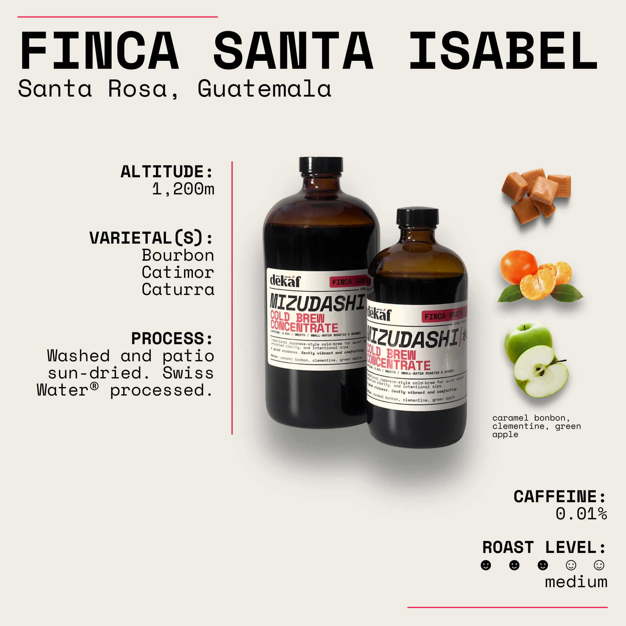 Concentré de café infusé à froid Mizudashi de la Finca Santa Isabel du Guatemala