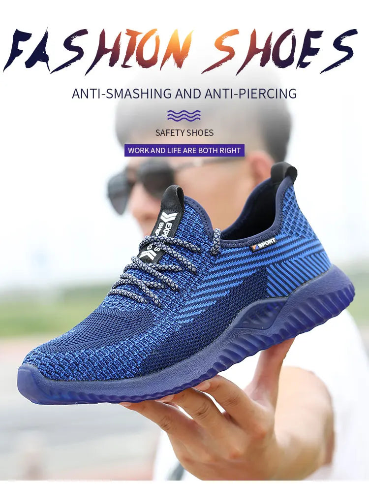 SUADEX Indestructible Steel Toe Shoes Comfortable Lightweight Work Safety Sneakers