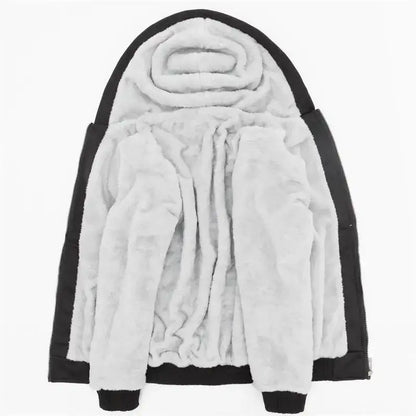 2023 Winter Men Thick Sweatshirt Full Throttle Cafe Racer Rockabilly Biker Zipper Jacket Fleece Warm Mens Thicken Hoodies