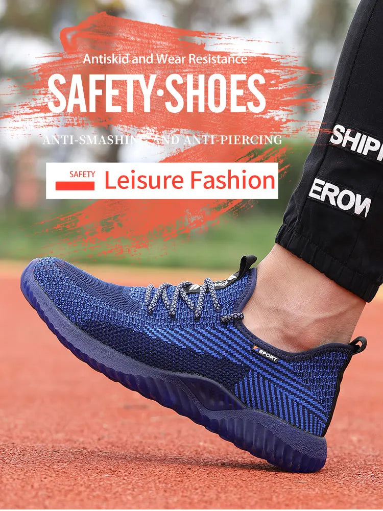 SUADEX Indestructible Steel Toe Shoes Comfortable Lightweight Work Safety Sneakers