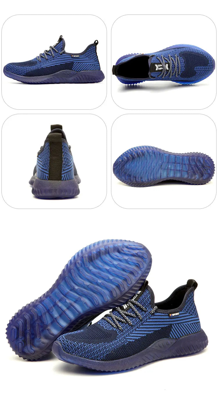 SUADEX Indestructible Steel Toe Shoes Comfortable Lightweight Work Safety Sneakers