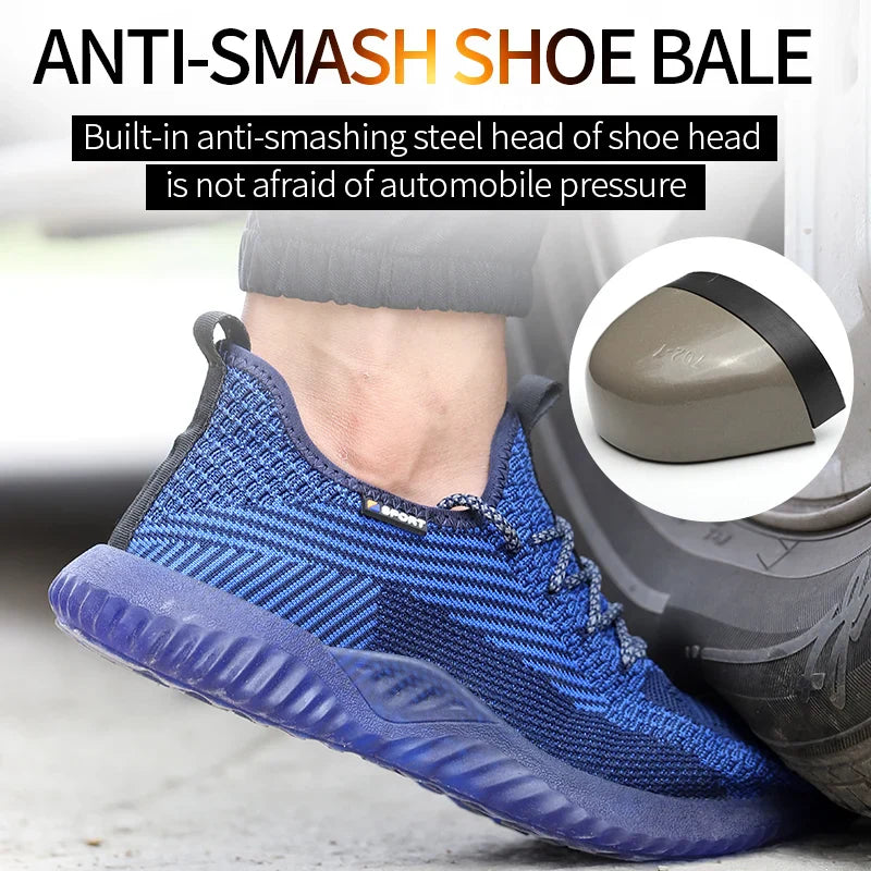 SUADEX Indestructible Steel Toe Shoes Comfortable Lightweight Work Safety Sneakers