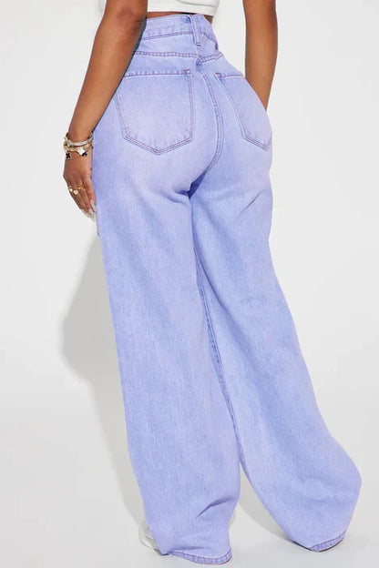 Washed Wide Leg Jeans