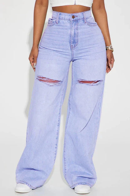 Washed Wide Leg Jeans