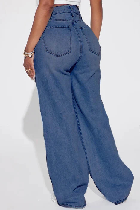 Washed Wide Leg Jeans
