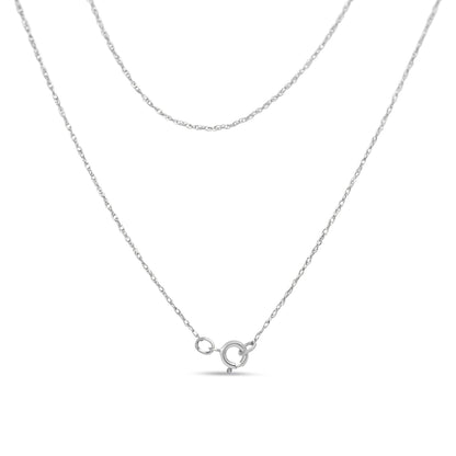 14K White Gold 1/2 cttw Prong Set Round-Cut Diamond 7 Stone Floral Cluster 18" Pendant Necklace (H-I Color, I1-I2 Clarity)
