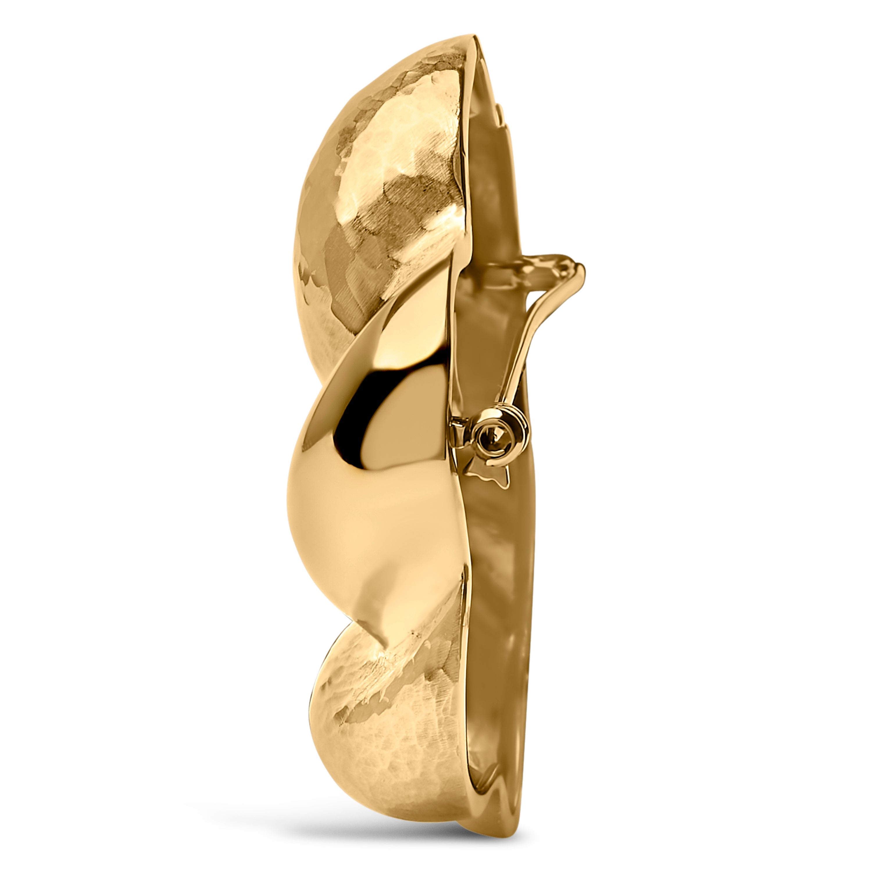 18K Yellow Gold Sculpted Knot Brooch