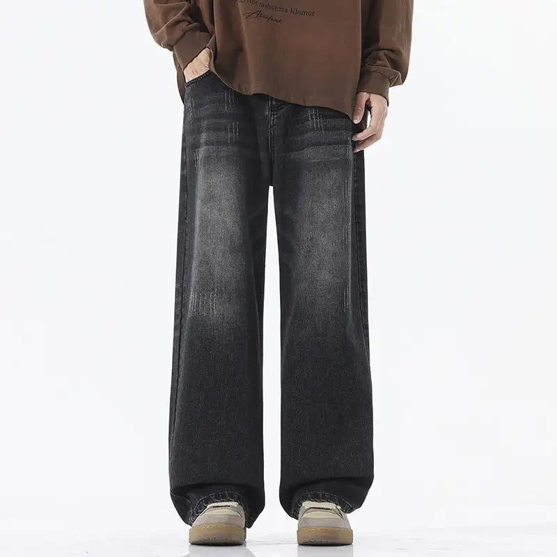American Retro Straight Jeans Men's All-match Casual