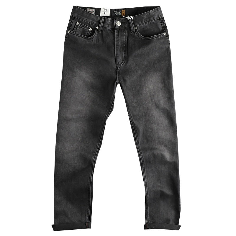 Fashion American Washed Black Gray Jeans Men