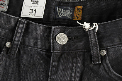 Fashion American Washed Black Gray Jeans Men