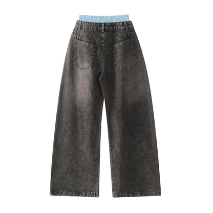 Washed Old Cotton Straight New 2024 Autumn Street Men's Jeans